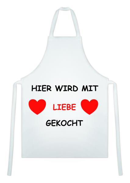 Kochschürze mit Liebe gekocht